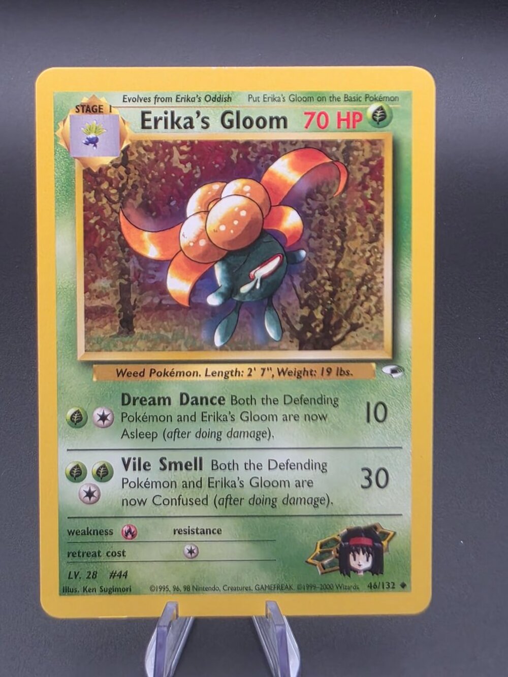 Erika's Gloom 46/132 Uncommon Gym Heroes Pokemon Unlimited Moderately Played